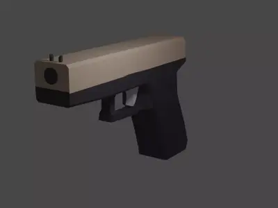 Low Poly Glock 18 Low-poly 3D model purchase