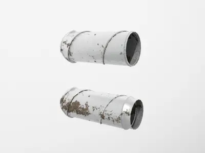 Aluminium pipes collection 3D model