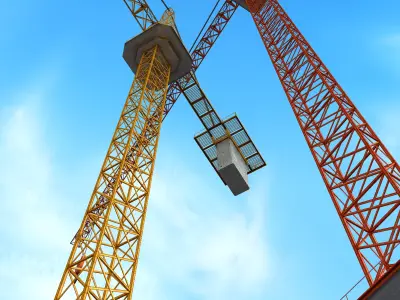 Construction Crane Low-poly 3D model purchase