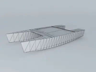 Booby 5500 catamaran 3D model
