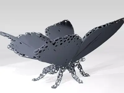 Butterfly Voronoi 3D model