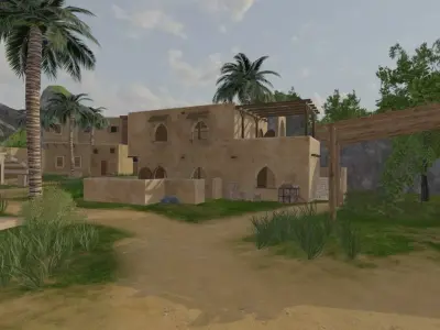 Lush Green Village 3D model