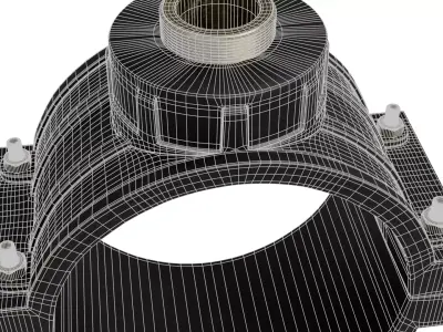 Pipe Clamp Plastic 3D model