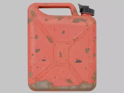 Red Gasoline Canister 3D Model Low-poly 3D model
