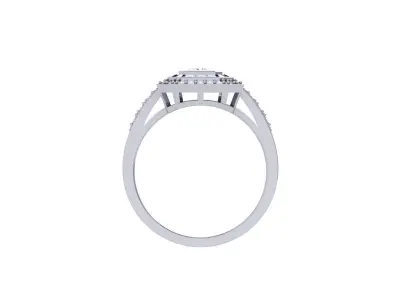 Radiant Art Deco Ring 3D print model 5