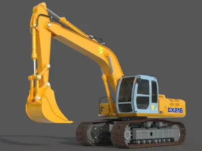 Fiat Hitachi Fh 200 Digger 3D model