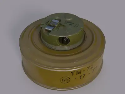 TM-72 Soviet Anti-Tank Mine Low-poly 3D model
