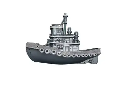 Classic Wooden Boat 3D Model 3D print model