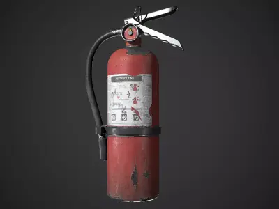 Fire extinguisher Low-poly 3D model 52