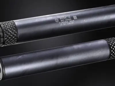Gemtech Tundra Suppressor 9mm Low-poly 3D model