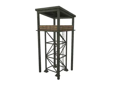 Military Watchtower  Low-poly 3D model