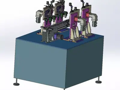 Robotic Pick and Place Transfer Mechanism with Conveyor 3D model