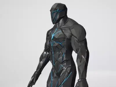 Free Cyberpunk Robo - Fully Rigged Free low-poly 3D model