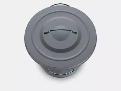 KNODD Bin with lid 1 Low-poly 3D model