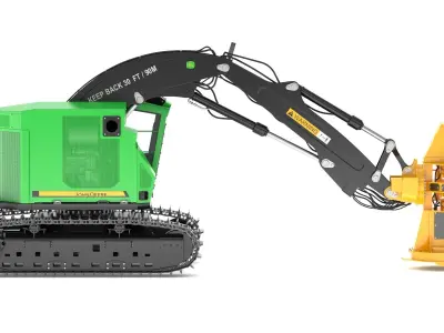 John Deere 853M Tracked Feller Buncher 3D model