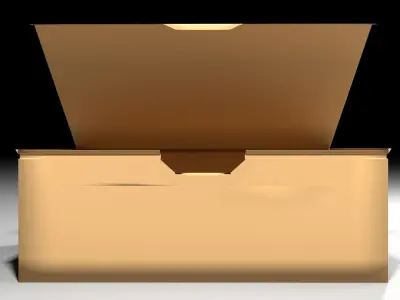 Cardboard Box - Folding 3D model
