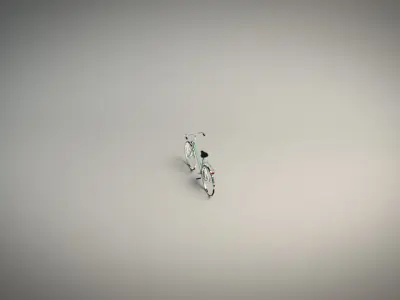 Low Poly Ladies Bike Low-poly 3D model
