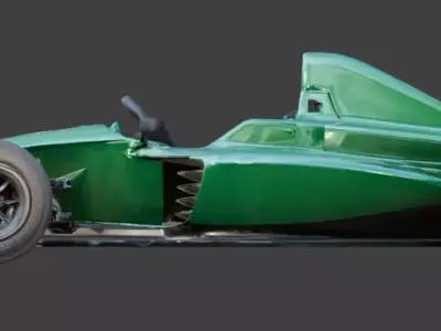 Green Formula Sport Race Car 3D Model Low-poly 3D model