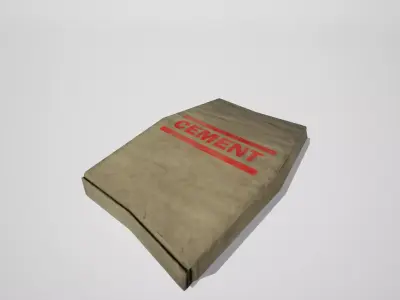 Basic Cement Bag Low-poly 3D model