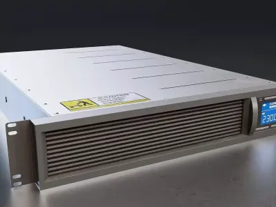 Rackmount UPS Power Supply 3D Model Low-poly 3D model