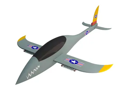 Game Model Aircraft Low-poly 3D model