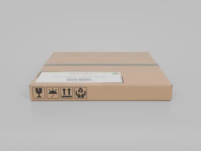 Cardboard Box R-440 - Rigged and Customizable Low-poly 3D model
