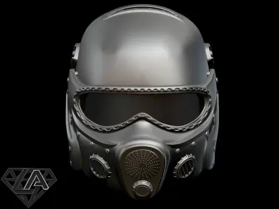 Metro 2033 helmet darkside edition 3D print model