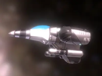 Scifi Space Ship Low-poly 3D model