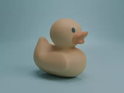 Plastic duck Low-poly 3D model