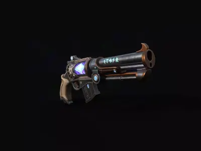 Gun 3D Model Low-poly 3D model