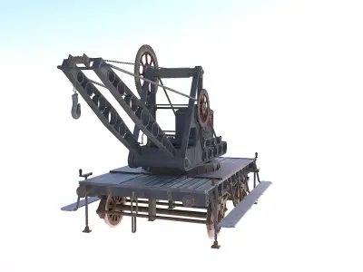 Railroad Crane 3D model