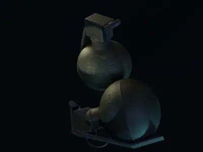 hand grenade Low-poly 3D model purchase