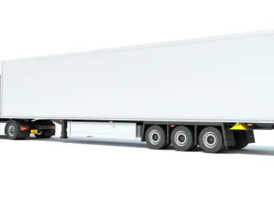 Truck with Refrigerator Trailer 3D model purchase