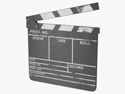 Clapperboard Textured 3D model