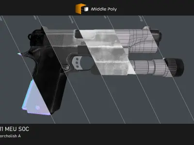 1911 MEU SOC Low-poly 3D model