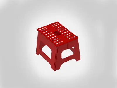 Circus Bench Low-poly 3D model