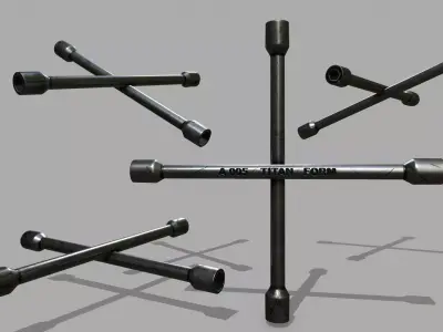 Lug Wrenc Low-poly 3D model