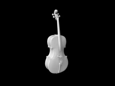 Cello Violin Low-poly 3D model