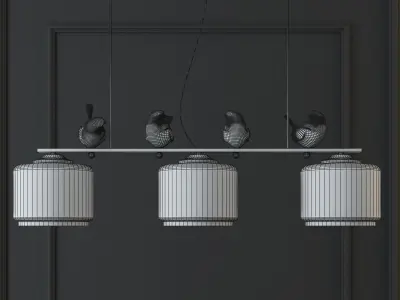 Hanging lamp provence bird pendant line 3 3D model purchase
