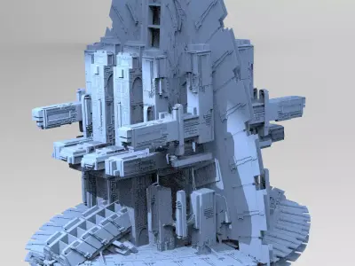 Alien Inquisitor Grand Ship 2 3D model