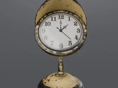 Vintage table clock 3D model