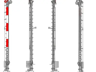 Railway Semaphore single arm static clear way 1-87 resin 3D print model
