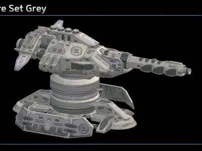 Plasma Turret Low-poly 3D model get