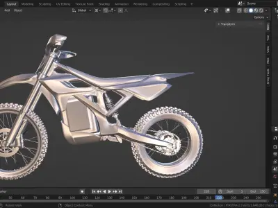 electric mx enduro motorcycle  3D model