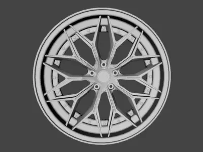 WHEEL BASED PRECISION FORGED ALUIMINIUN  3D model