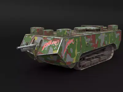 Saint-Chamond Fantomas Tank 3D model