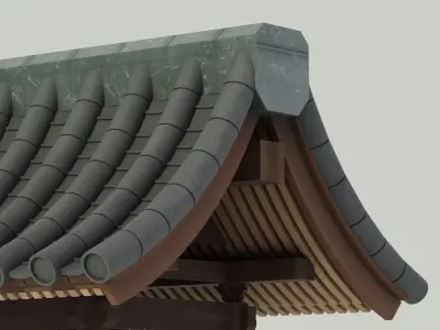 Medieval Japan Shrine 3D model