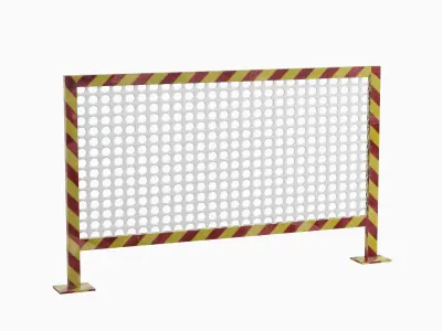 Road Barricade B 02 Low-poly 3D model