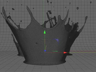 Crown Splash Animated 3D model purchase