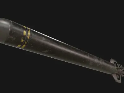 Torpedo bomb Low-poly 3D model